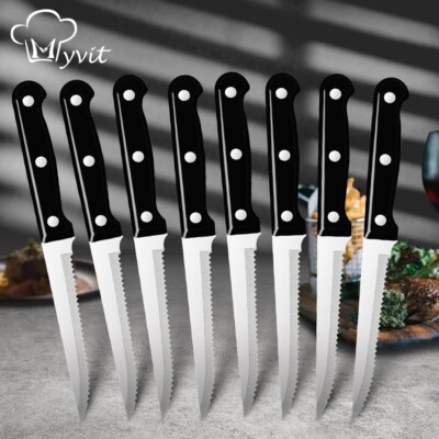 Serrated Steak Knives Set Tomato Sausage Knife Kitchen Meat Bread Knives