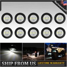 10x Round Led Rock Light For Jeep Off-road Truck Atv Utv Trail Underbody White 10x Round Led Rock Light For Jeep Off-road Truck Atv Utv Trail Underbody White