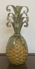 Vintage Ornate Glass and Metal Pineapple. Unique Statement Piece. OOAK