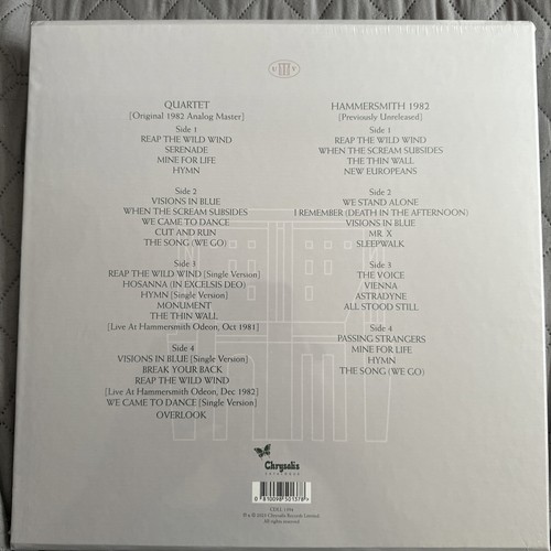 Ultravox - Quartet 2023 4 x Clear Vinyl LP Box Set *Sealed* - Picture 2 of 2