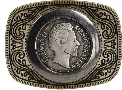 Buckle mit dem Motiv König Ludwig von Bayern Gürtelschnalle Gürtelschließe