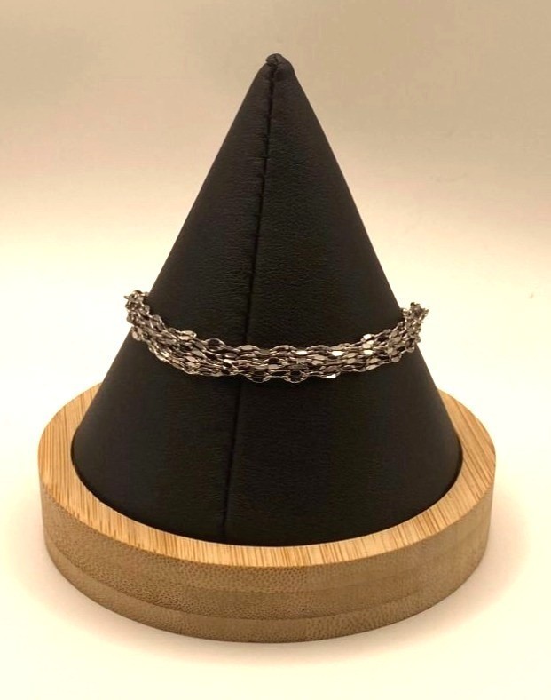 Silver Tone Adjustable Multi 5 Chain Bracelet Des… - image 4