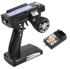Flysky FS-GT3B Rc Transmitter  FS-GR3E Receiver, 2.4Ghz 3 Channel Rc Car Rem...