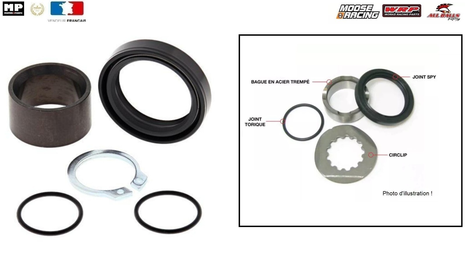 Kit All Balls KTM XC 105 étanchéité arbre sortie de boite