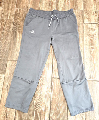 Adidas Essentials Warm Up Open Hem Sweat Track Gray Pants Pockets Aeroready 2XL