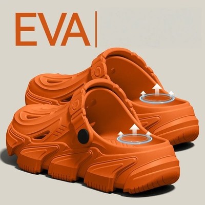 Men's EVA Clogs Mecha Style Thick Sole Soft Indoor Outdoor Casual Beach Sandals