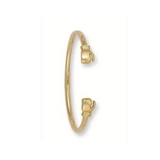 Boxing Glove Baby Bangle Yellow Gold Torque Hallmarked Christening Gift