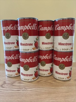 Campbells Minestrone Soup Lot of 8 Cans 10.5 oz