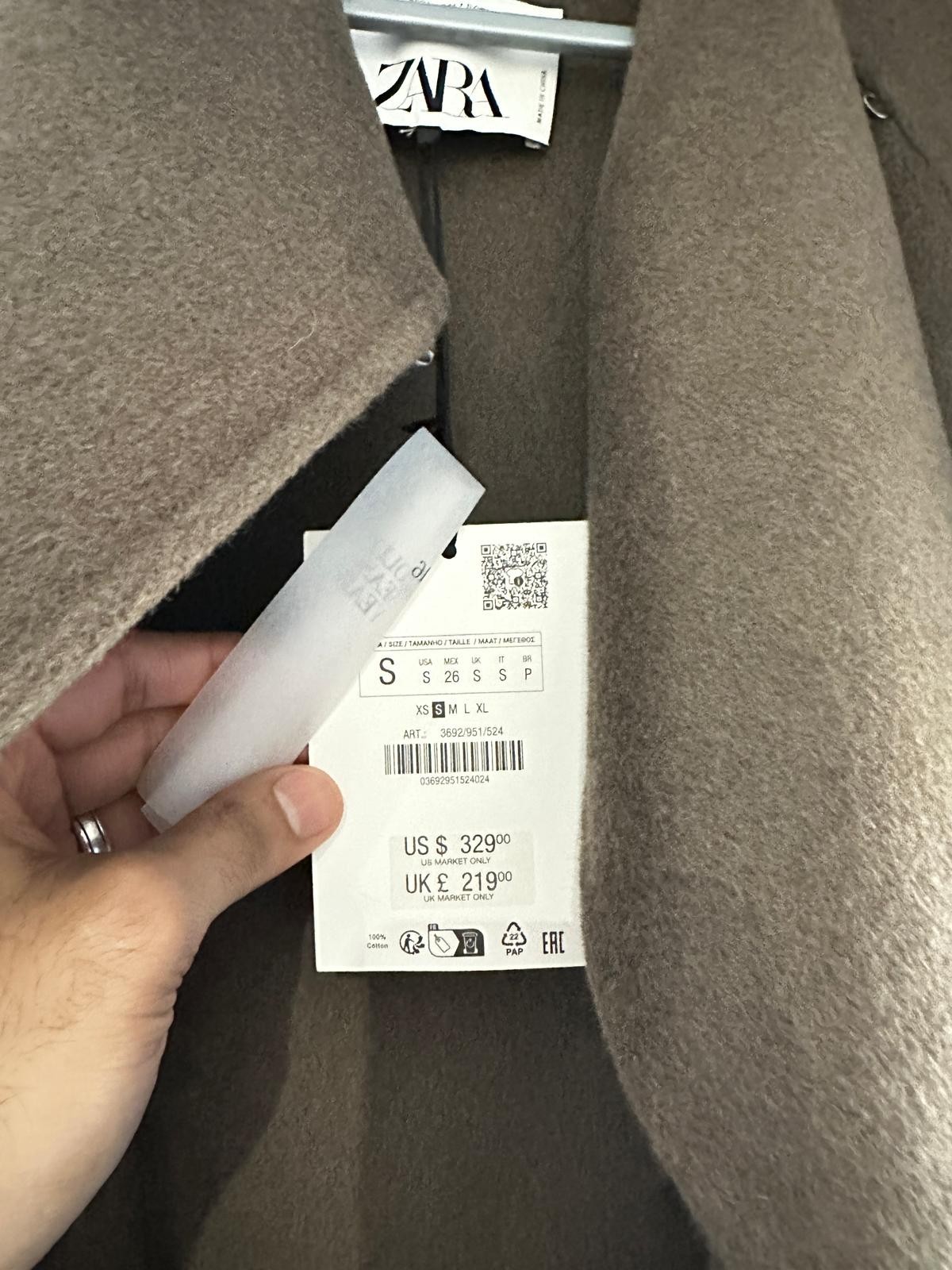 Zara Double Faced Wool Cape Overcoat image 4