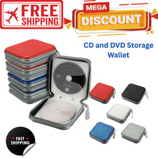 CD DVD Case Portable Holder Large Storage Disc Wallet Bag for Car Home Travel