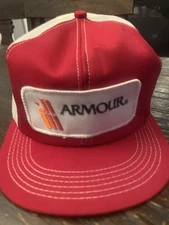 Vintage Armour Foods K-Products SnapBack Patch Made In USA Hat Cap