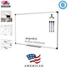Magnetic Dry Erase Board/Whiteboard, 36 X 24 Inches Double Sided White Board,...