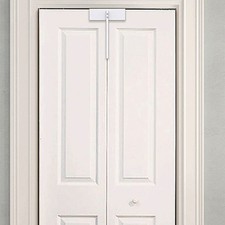 Durable White Stainless Steel Closet Lock for Double Doors Safe Bifold Door Lock