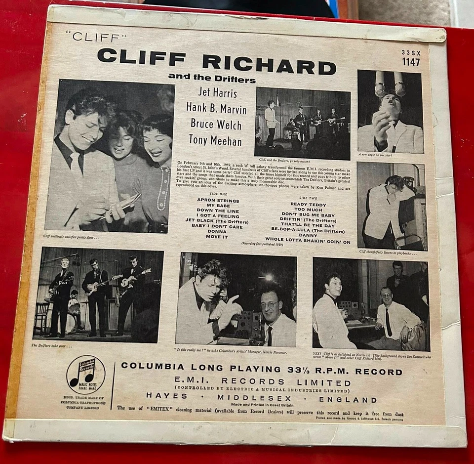 Cliff - Cliff Richard And The Drifters - Green Columbia 1st Press 33SX 1147 - Image 2 of 4