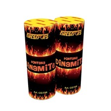 Fontana pirotecnica "Dinamite" Cm. 10x16 - Luci rosse, verdi, blu, argento, gial