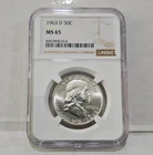 1963-D Franklin Half Dollar 50C Silver 0.9 Fineness NGC MS65 KM#199