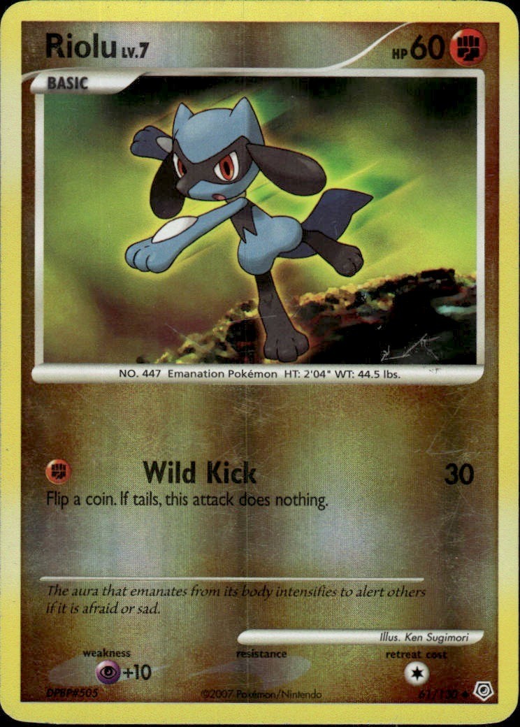 Riolu Reverse Holo Uncommon Diamond and Pearl 61/130 LP