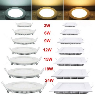 LED Panel Einbaustrahler Deckenleuchte Einbau Leuchte eckig rund spot flach slim