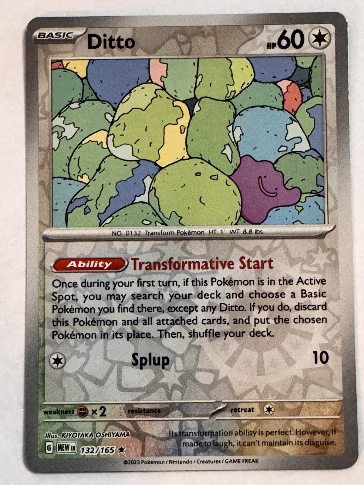 Ditto - reverseHolo Rare - SV: Scarlet & Violet 151 132/165 - Near Mint Pokemon