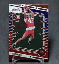 Chris Braswell Red/Blue Foil Rookie 2024 Absolute Football Card #155 Buccaneers. rookie card picture
