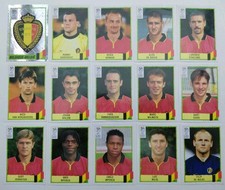 RARE PANINI FOOT EURO 2000 UEFA 14 NEW STICKERS ORIGINAL BACK TEAM BELGIUM BADGE