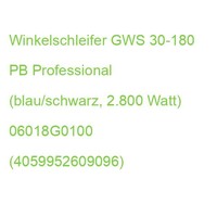 Winkelschleifer Gws 30-180 Pb Professional (Blau/Schwarz, 2.800 Watt) 06018G0100