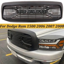 Front Grille For Dodge Ram 1500 2006-2008 Big Horn Style Wletters Matte Black