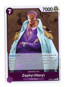 Zephyr (Navy) OP06-074 Wings of the Captain Rare Foil