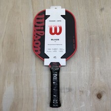 Wilson Blaze 13 Raw Carbon Surface Black Red Pickleball Paddle NEW