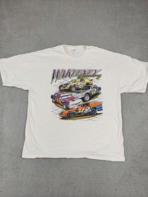 Vintage Wakeeney Speedway Shirt Mens 2XL White Gildan Racing Graphic Tee 2000s