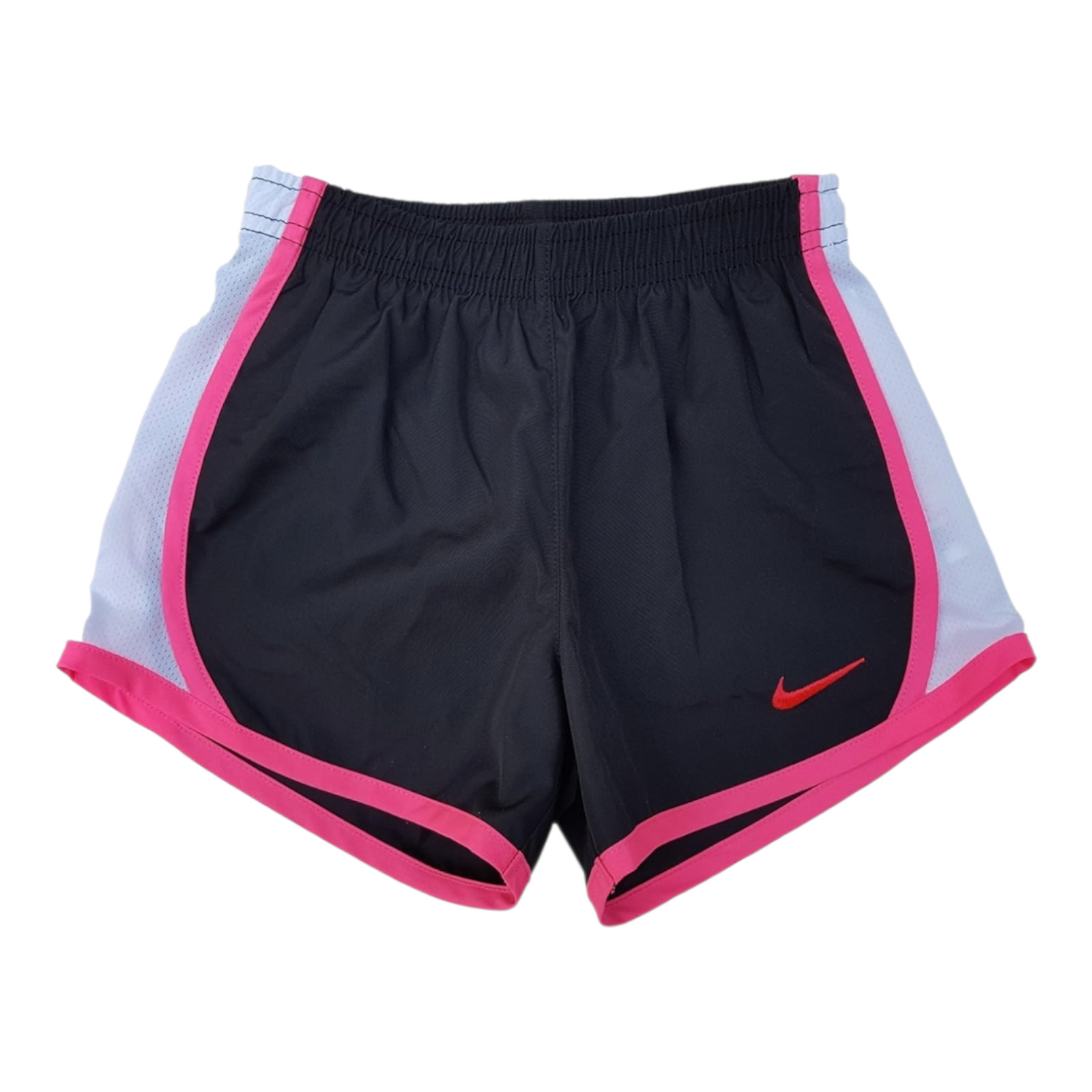 Pantalones Cortos Nike Niñas Rosa Borde Dri Fit Cintura Elástica Atléticos Corredores Niñas Talla XS 4