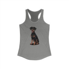 Doberman Pinscher Dogs Racerback Tank Top, Women's Sleeveless Shirt