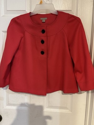 KIM ROGERS I    Women's Jacket Red Size Small three button Short