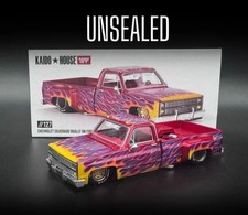 Kaido House x Mini GT Chevy Silverado Dually On Fire V1 KHMG127 1/64