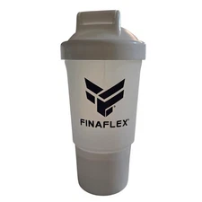 Finaflex 20oz White Shaker Blender Cup 2 in 1 with Protein storage