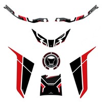 Kit Tank Aufkleber 3D Kompatibel Mit Honda Africa Twin 1100 2024-2026 Schwarz