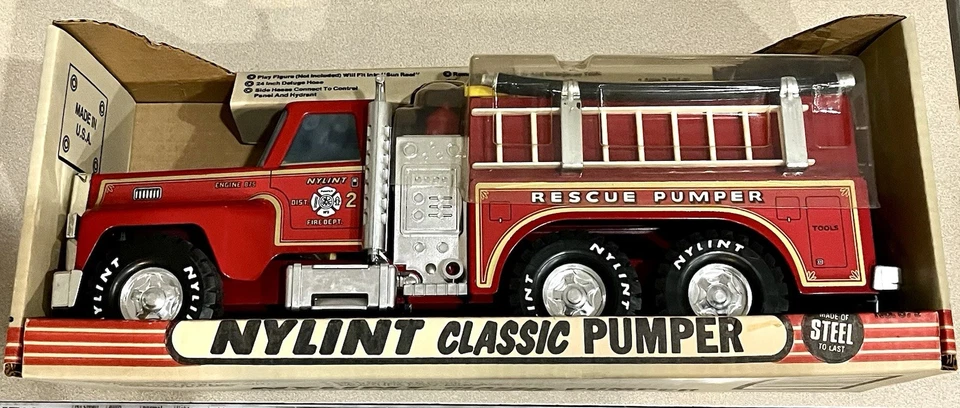 🏁 NYLINT VINTAGE CLASSIC RESCUE PUMPER #875 FIRE DEPARTMENT F9000 🏁 - Image 2 of 4