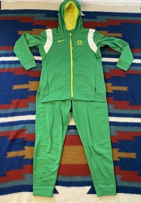 Mens Nike Green Oregon Ducks Tracksuit Lockup Performance 2022 Hoodie Large