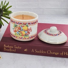 Vintage 1980s Germaine Monteil Royal Secret Perfume Candle Porcelain Jar