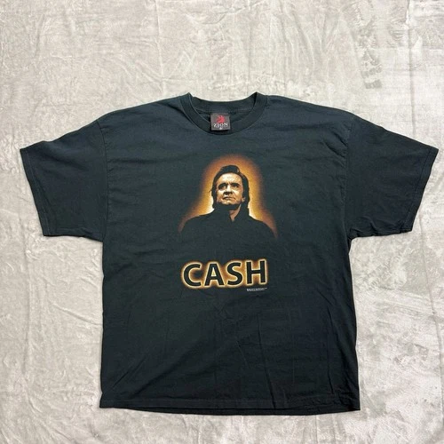 Vintage 2004 Johnny Cash T Shirt Mens 2XL Zion Rootswear Cou 2000s vintage concert t-shirt, vintage, size XXL, single stitch, B+ condition