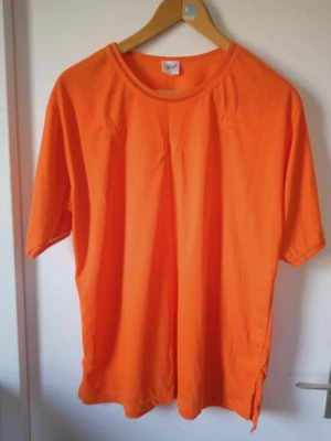 Tee shirt orange Hatiti T L m. courtes avec broderie 65 % coton 35 % polyester - Photo 1/4