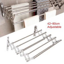 Wall Mounted Clothes Drying Rack Shelf Folding Dryer Hanger For Laundry Room