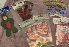 11 Valentines themed Stickers Embellishing Card Making Scrapbooking Mixed