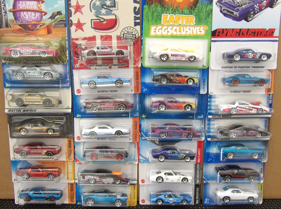 Hot Wheels Pontiac Firebird Pro Stock Hot Bird 67 73 77 84 Lot of 28 Cars FB2 - Image 2 of 4