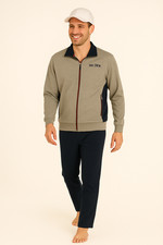 MENS GAUZE SUIT ZIP POCKETS ELASTIC DRAWSTRING CAMPAGNOLO ART. 8E77450