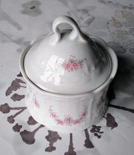 Zuckerdose / Geschirrserie "Julia" / rosa Ornamente / Seltmann Weiden