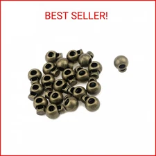 Quluxe 20 Pcs Metal Toggle Stoppers, Single Hole Spring Loaded Stop Sliding Cord