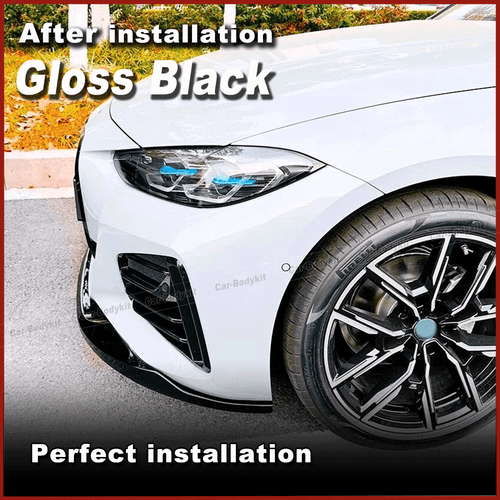 Glanz Schwarz Frontlippe Front Stoßstangen Spoiler für BMW G26 M440i M-Sport 20+ - Bild 3 von 8