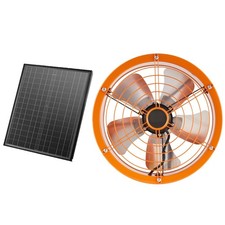 14 Inch Solar Attic Exhaust Fan with Thermostat, 1300 CFM, Covers 1850 Sq Ft