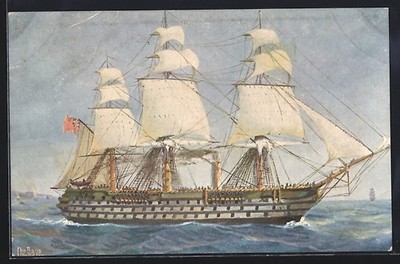 Künstler-AK Christopher Rave: Englischer Schraubendreidecker Duke of Wellington 